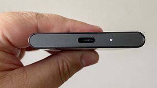 Samsung T7 SSD USB-C port.