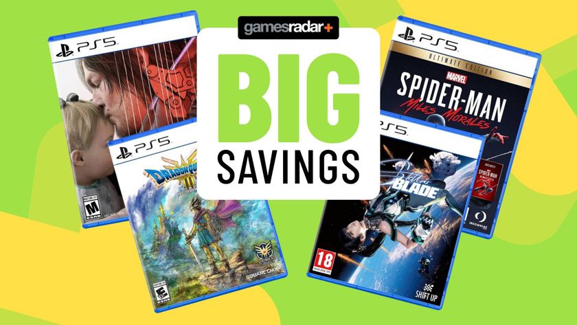 Images of multiple PS5 games on a light green GamesRadar+ background.