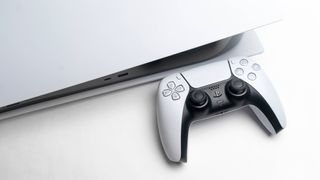 Close up of the PS5 and PS5 DualSense controller