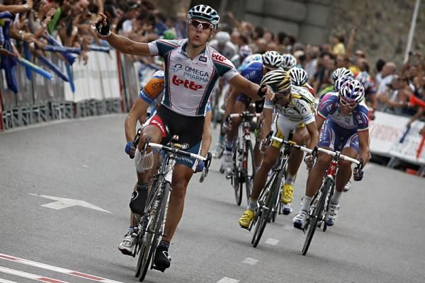 Philippe Gilbert (Omega Pharma - Lotto) prevailed in Toledo on a tough stage finale.