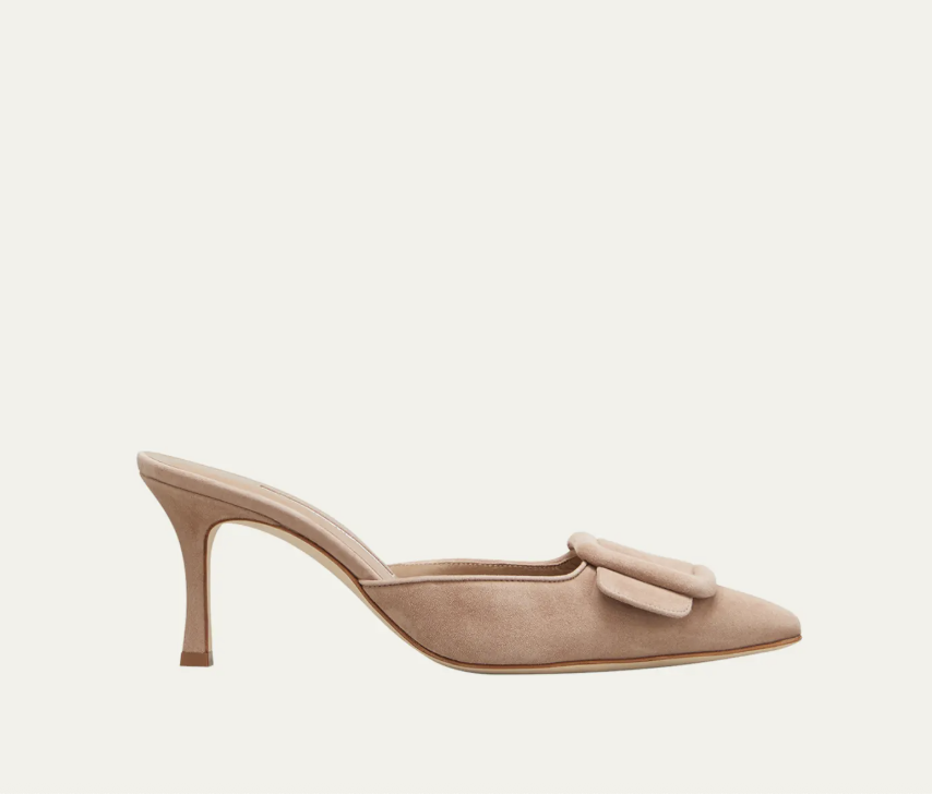 Manolo Blahnik tan heels