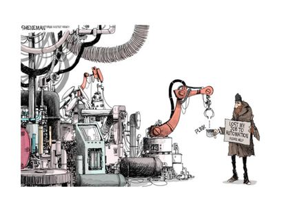 Editorial cartoon U.S. economy job