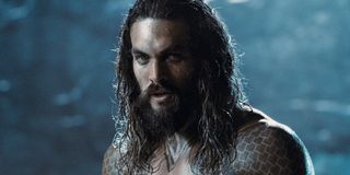 Arthur Curry (Jason Momoa) stares forward in Justice League