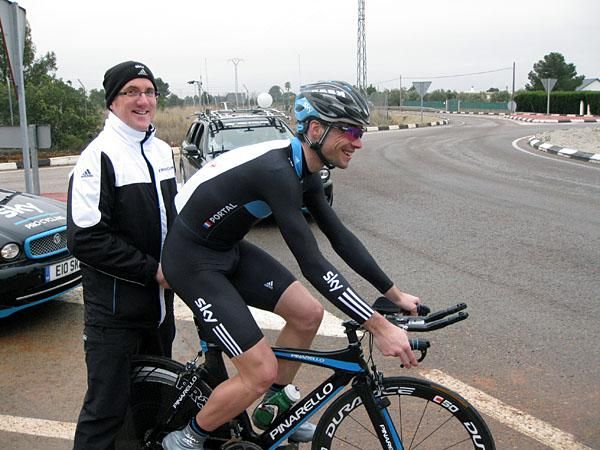 Nicolas Portal sees the lighter side of TT training.