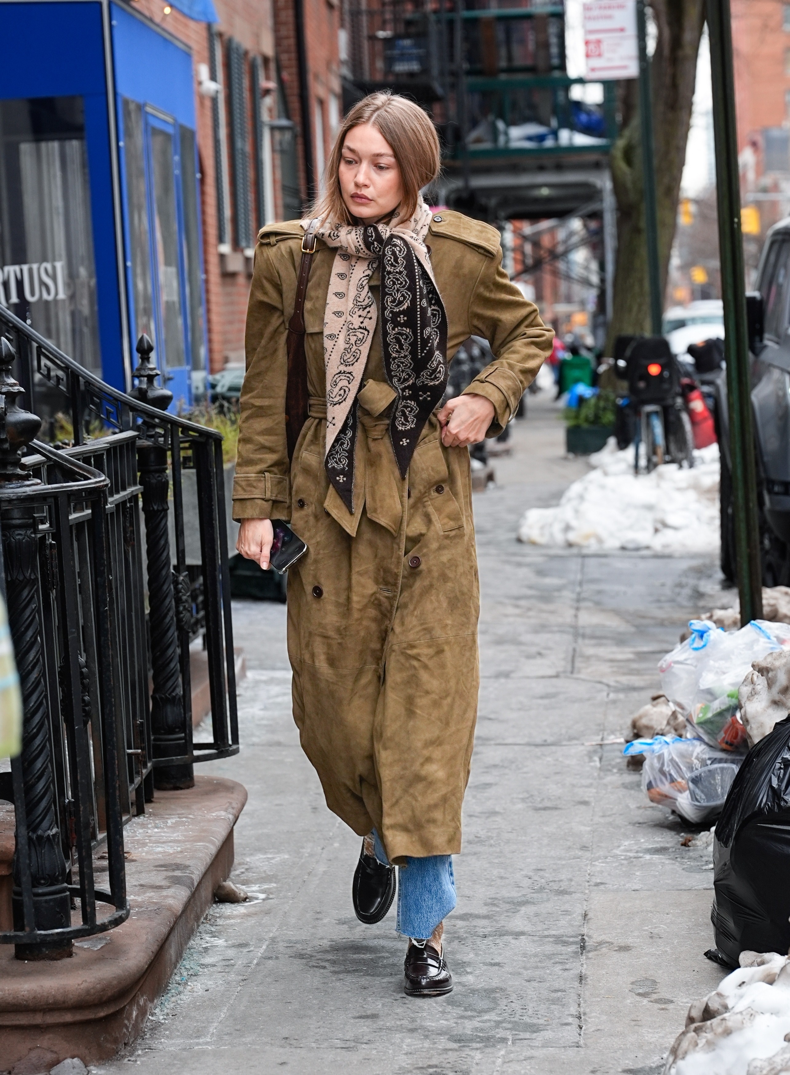 Gigi Hadid's Guest In Residence triangle scarf is back in stock and for under $150