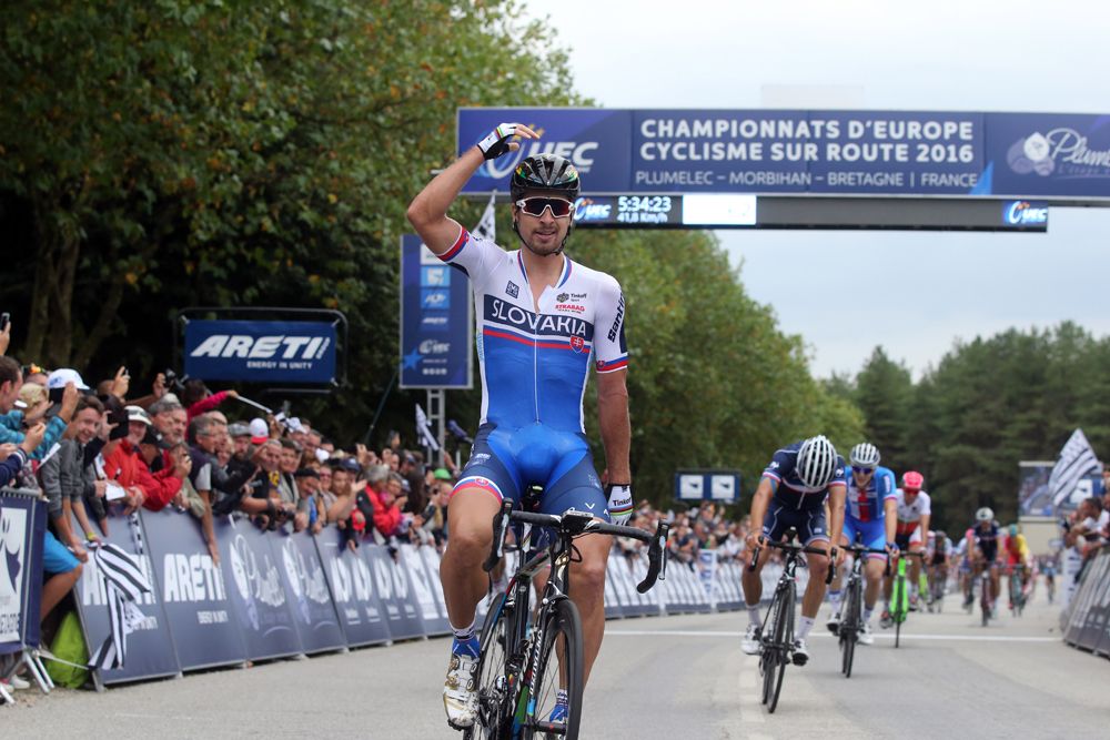 Peter Sagan (Slovakia) wins the European Championships road race