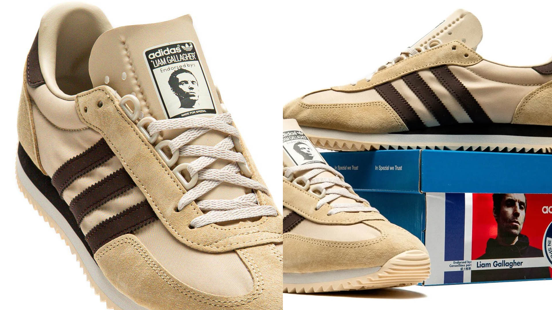 Adidas x Oasis shoes.