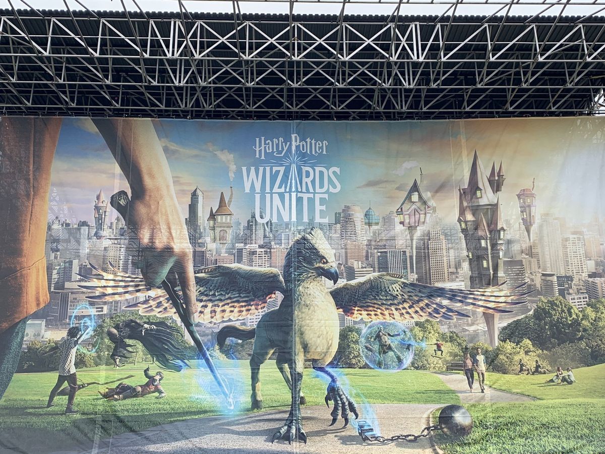 HPWU Fan Festival concert stage banner