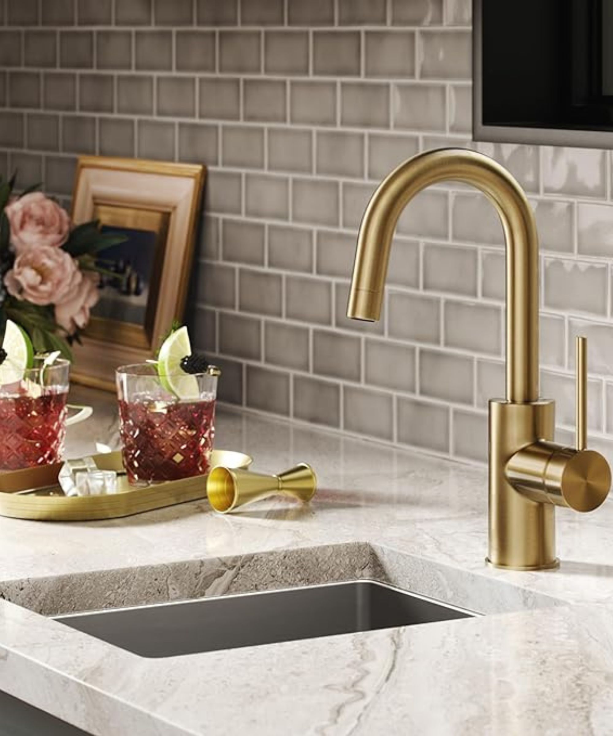 KRAUS Oletto Single Handle Kitchen Bar Faucet
