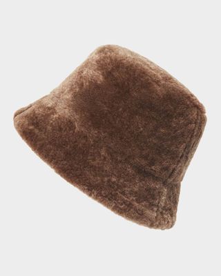 Sheep Shearling Fur Bucket Hat