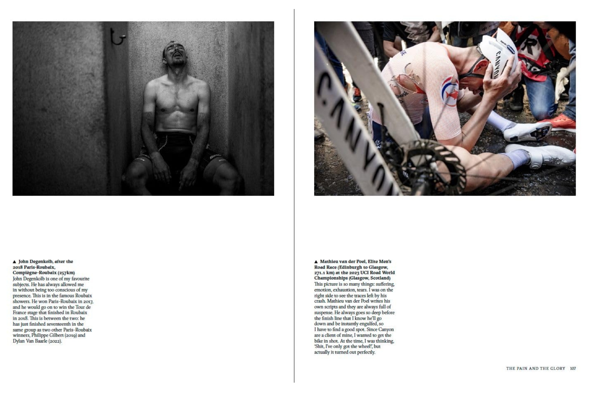 The inside pages of The Art of Suffering by Kristof Ramon
