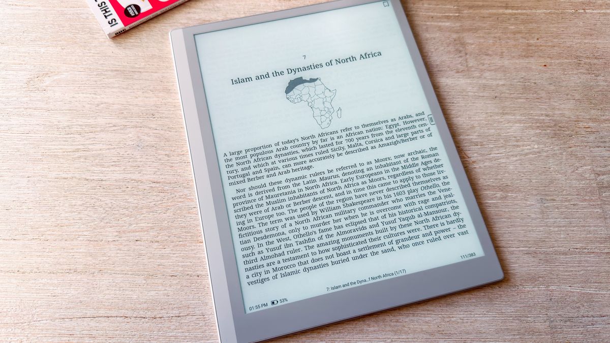 A page of an ebook displayed on the Boox Go 10.3 (Gen II) Lumi