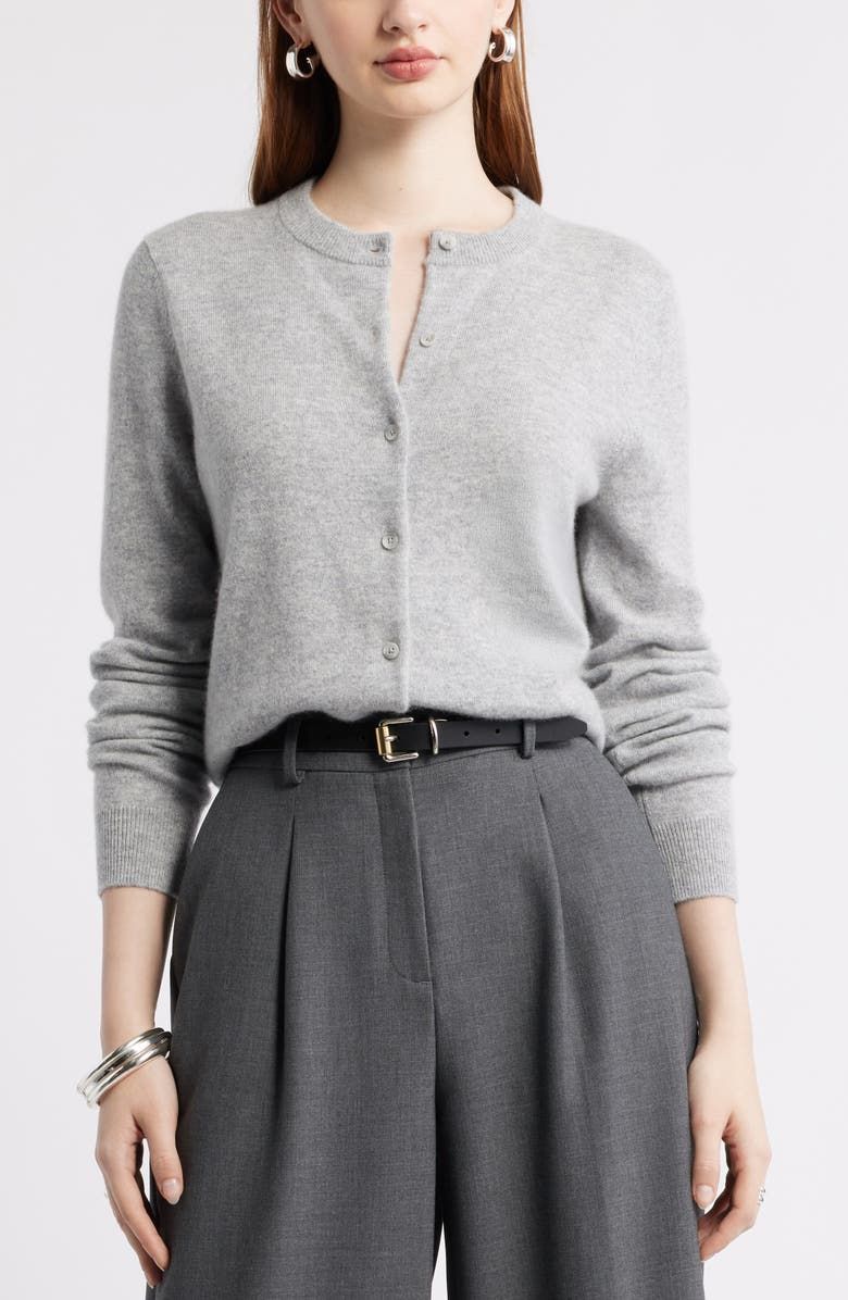 Cashmere Button-Up Cardigan
