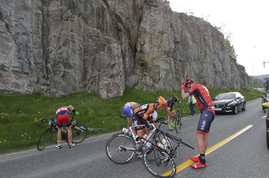 Another angle of the crash mid-stage
