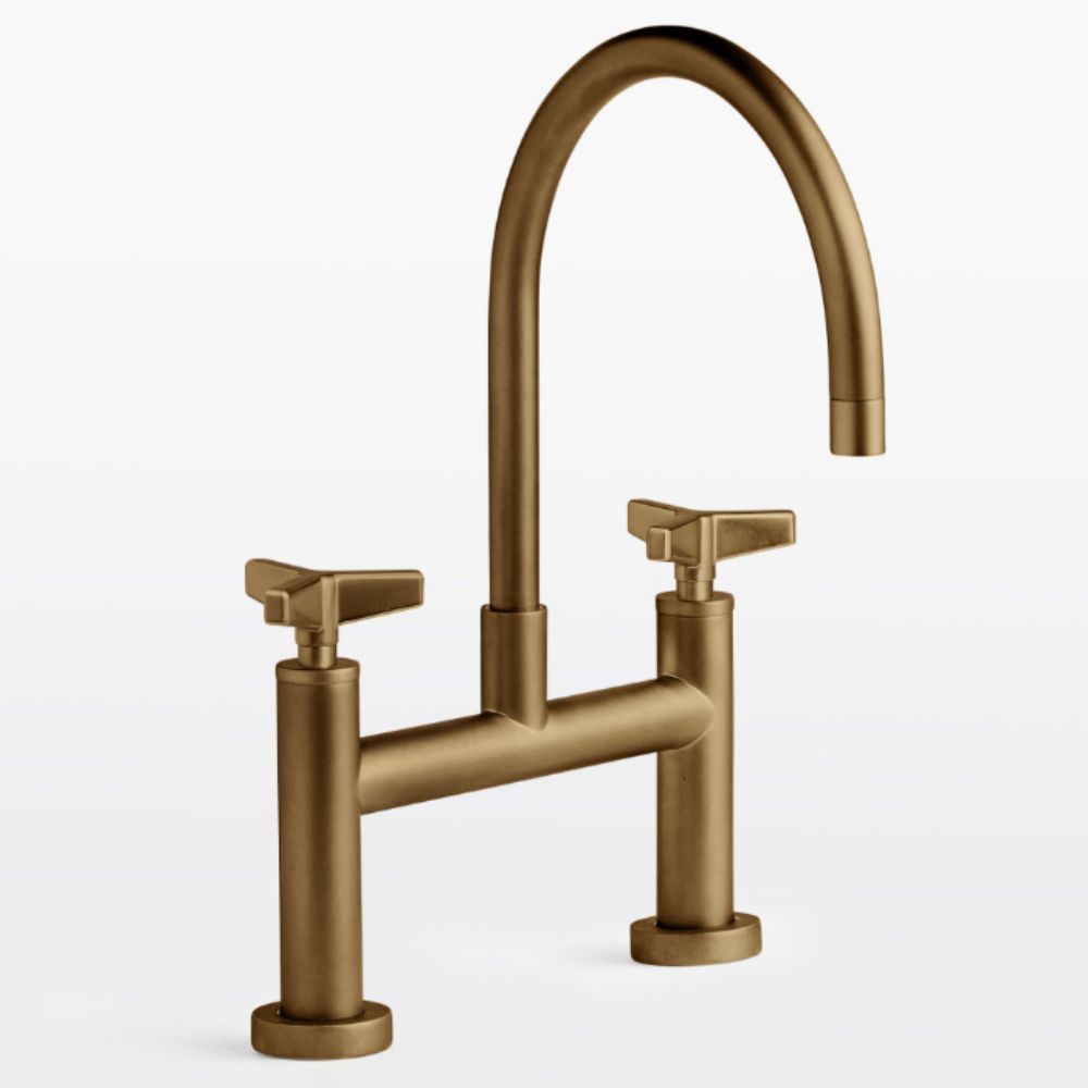 Brass kitchen tap