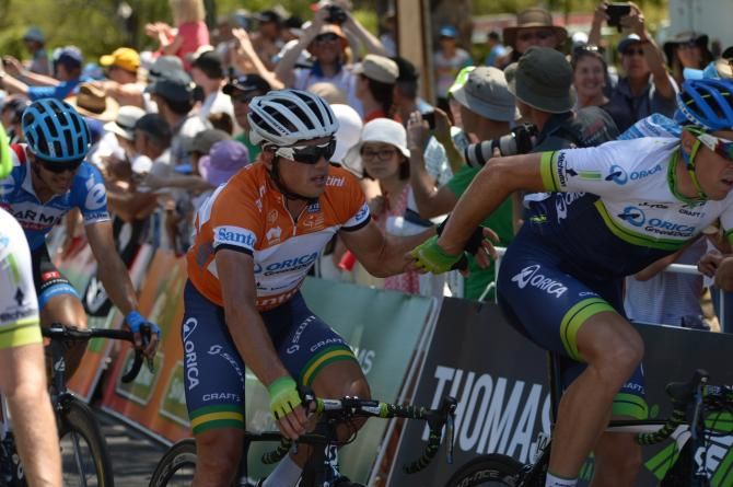 Gerrans know its job done and thanks his teammate in acknowledgement