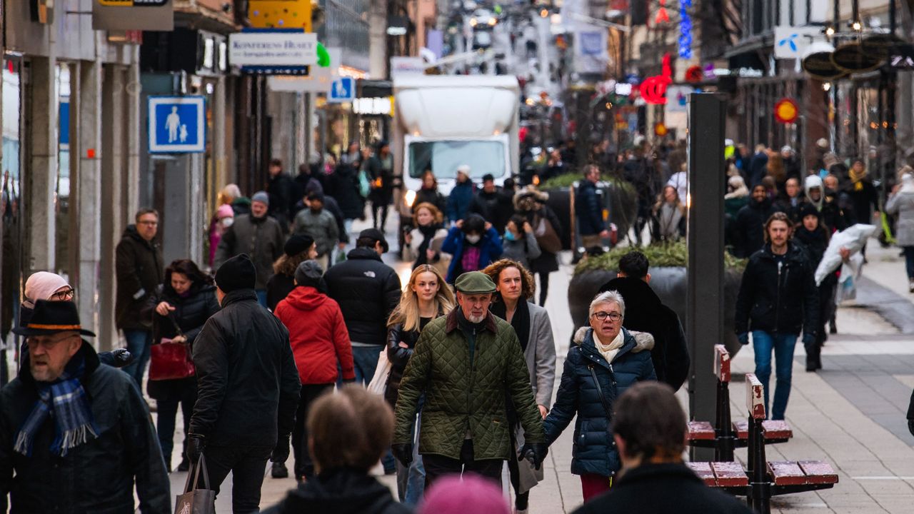 One of Stockholm’s busiest shopping streets