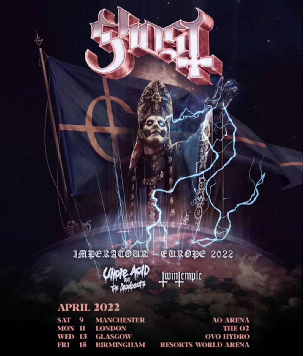 Ghost announce UK and Europe ‘Imperatour’ arena dates for 2022 Louder