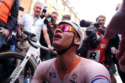 Van der Poel after winning the Worlds