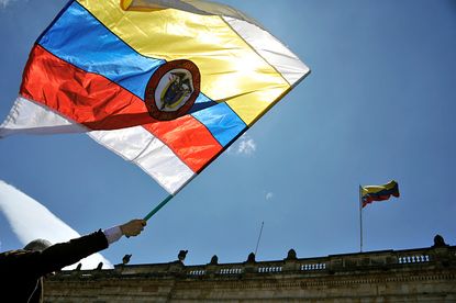 The Colombian flag.