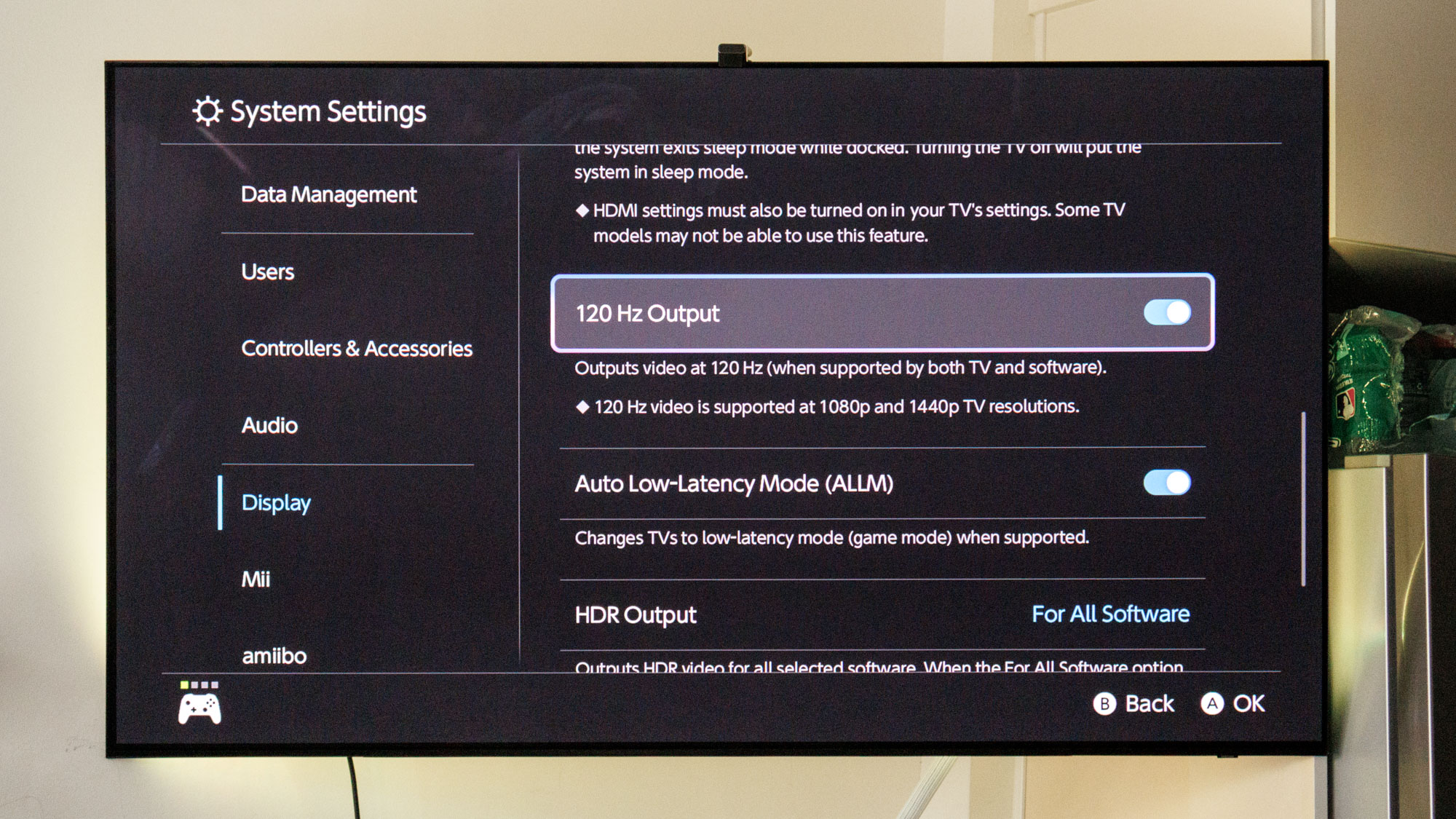 Nintendo Switch 2 TV settings