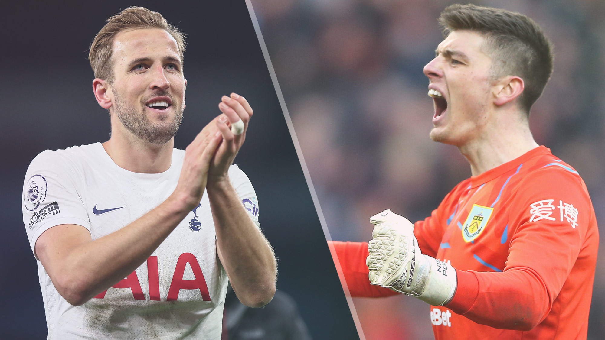 Harry Kane of Tottenham Hotspur and Nick Pope of Burnley could both feature in the Tottenham vs Burnley live stream