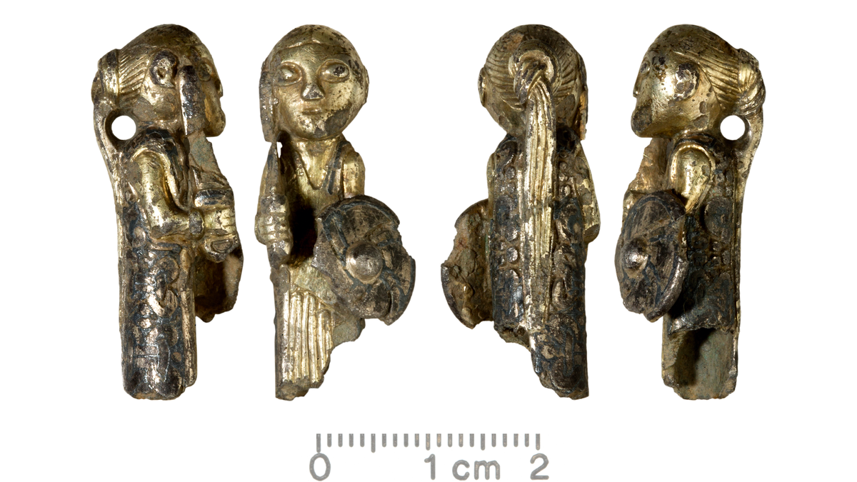 Hårby Valkyrie: A 1,200-year-old gold Viking Age woman sporting a sword, shield and ponytail