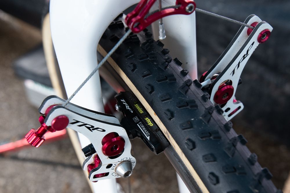 Adam Myerson's TRP cantilever brakes outfitted with Swiss Stop pads