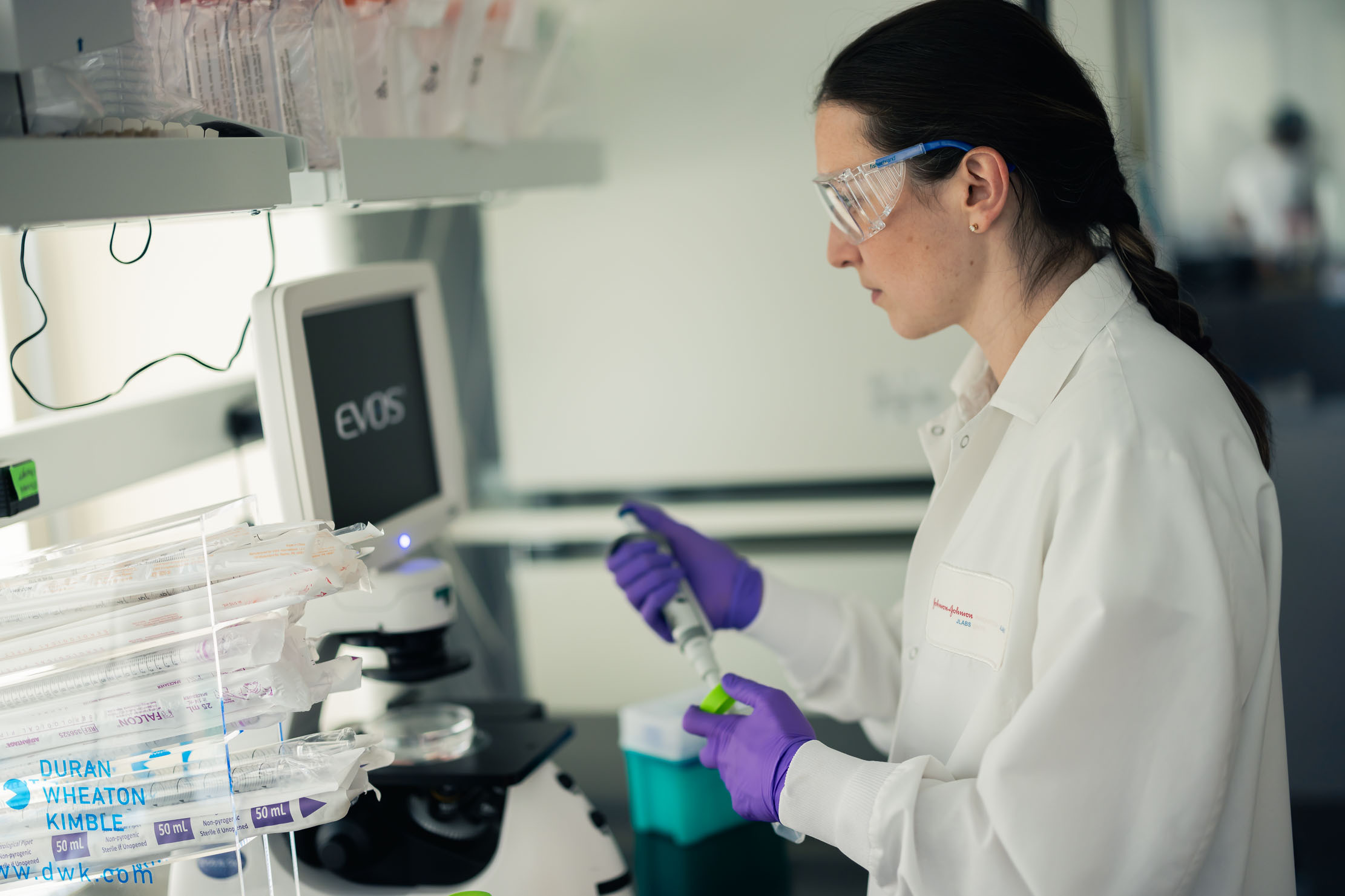 Biotech virus, medicine and research concept