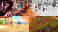 Upcoming indie games for 2026 showing images from Mixtape, Toem 2, Find your Words, and Grave Seasons