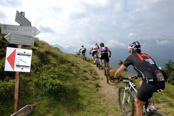 Racers climb some singletrack