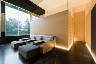 Cinema room at Llano Apartment, Mexico City, by Archetonic