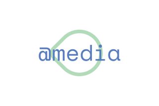 amedia written in a green bubble