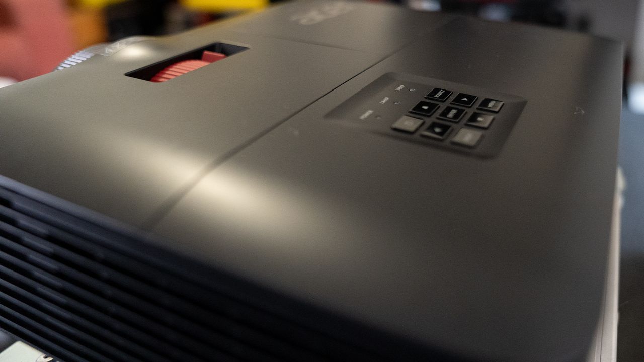 The Acer G550 Nitro gaming projector from the back side angle.