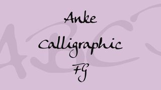 Free script fonts: sample of Anke Calligraphic FG Font