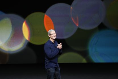 Apple CEO Tim Cook on stage