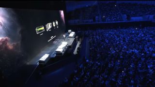 The NTU arena during Nvidia CEO Jensen Huang's pre-Computex keybote address