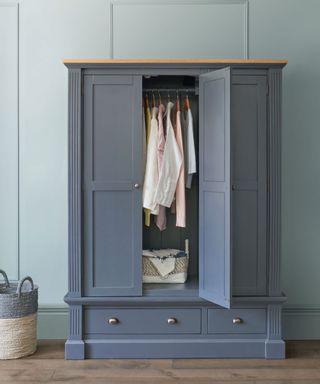 blue wardrobe