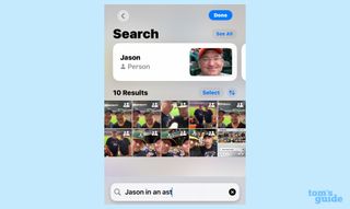 search results appear as you type in iOS 18.1 Photos