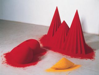 Mountain Blooming with Red Flowers' by Anish Kapoor, 1981.
