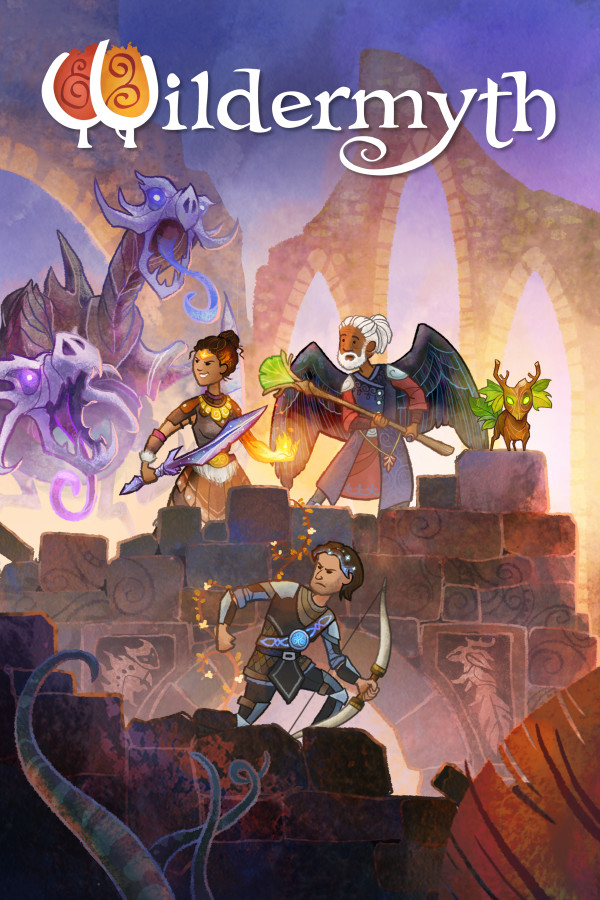 A group of adventurers depicted on the cover of Wildermyth