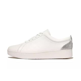 FitFlop white trainers with glitter detail