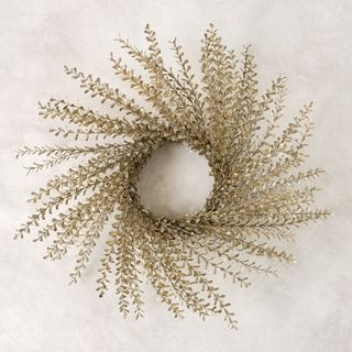 Small Glitter Eucalyptus Wreath against a white background.