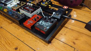 Tallon Electric The Noise guitar pedal on a pedalboard