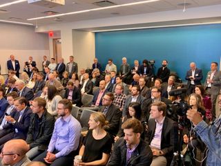 The crowd at the 2019 Coffee & Controversy event.