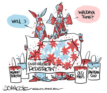 Political Cartoon U.S. North Carolina Redistricting