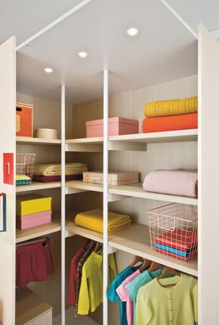A kids wardrobe storage