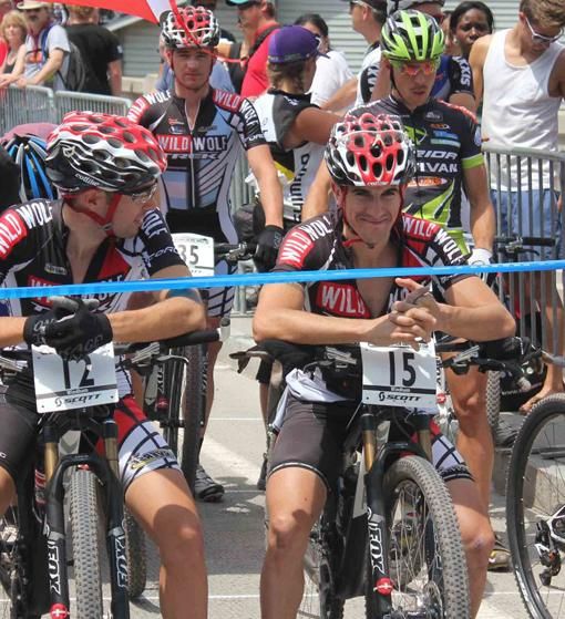 Carlos Coloma (Wildwolf-Trek) on the start line in Windham