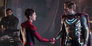 Spider-Man and Mysterio in Far From Home