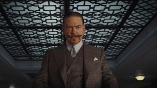 Kenneth Branagh stands commandingly as Poirot in Death on the Nile.